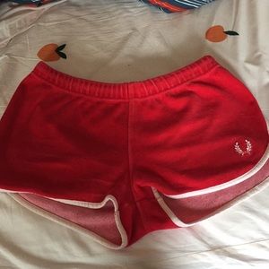fred perry velour track shorts